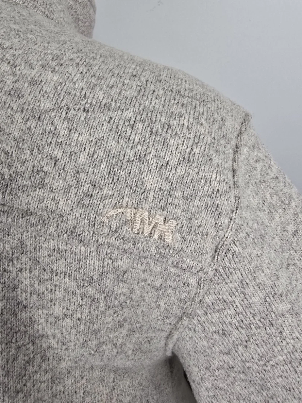 Mountain Khakis Old Faithful Sweater Jacket Fleece Full Zip Mens XL Oatmeal Grey